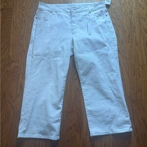 NWT KUT White High-Rise Wide-Leg Pants Size 18W